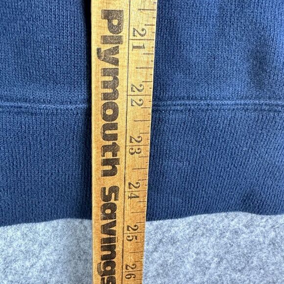 Lands End Bedford Rib Quarter Zip Sweater Mens Small Blue Knit Pullover Preppy - Picture 10 of 13